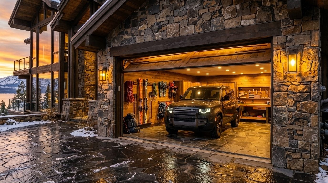 Ashcroft Garage Door Services Garage Door Gliding Open Revealing Warm Illuminated Interior